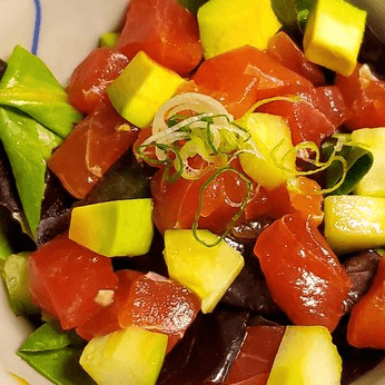 Japanese Green Salad with Raw Fish