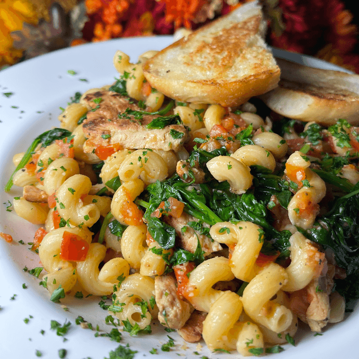 Garlic Chick'n Cavatappi