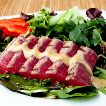 Seared Ahi Tuna Sashimi.