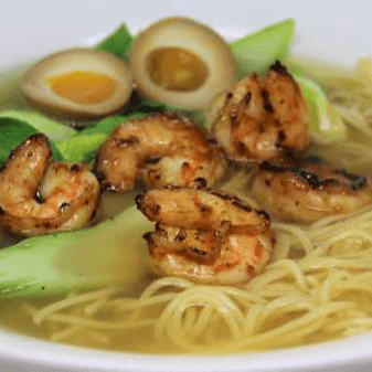 Ramen with Grilled Shrimp