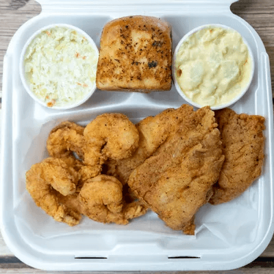 3pcs Fish + 3 Jumbo Shrimp.