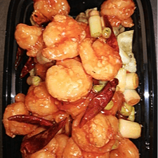 Sweet and Pungent Shrimp.