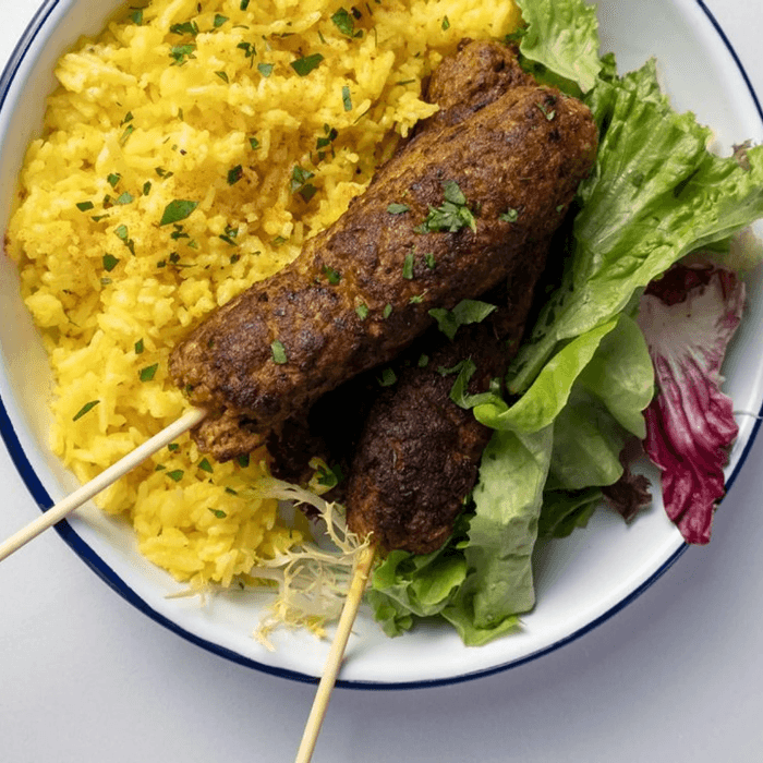 Beef Kabab with Rice or Fries
