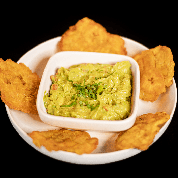 Guacamole with Tostones.