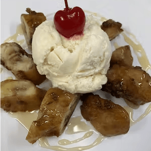 Tempura Banana with Ice Cream.
