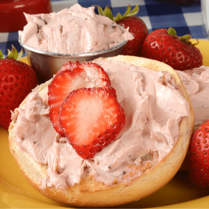 Bagel with Strawberry Cream Cheese