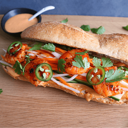 Garlic Shrimp Sandwiches
