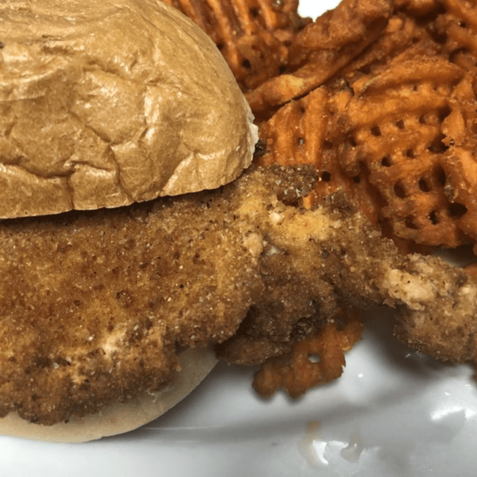 Fried Chicken Cutlet, Kaiser Roll, French Fries
