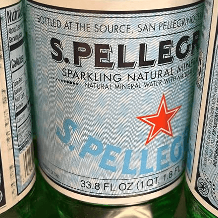 1 Liter Pellegrino.