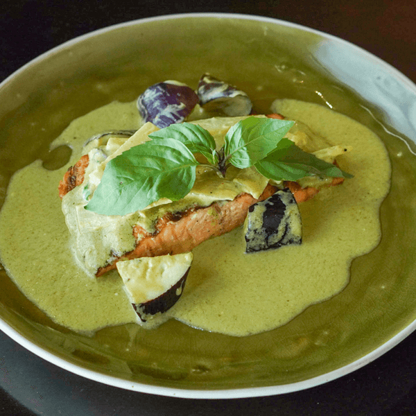 Green Curry Salmon.