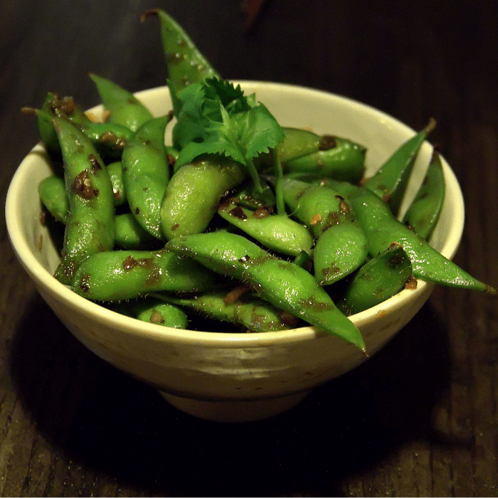 Spicy Garlic Edamame