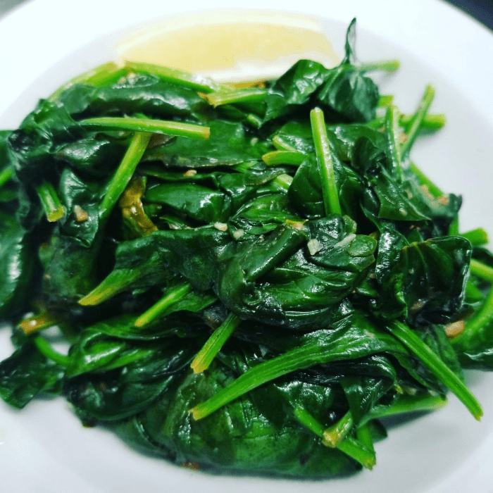 *SAUTEED SPINACH SIDES TO