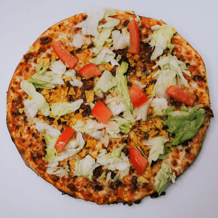 Pacos Taco Pizza (Neapolitan or Cauliflower).
