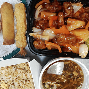 Sweet and Sour Pork Dinner.