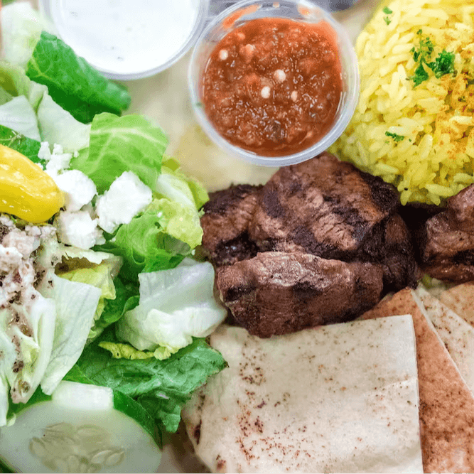 Shish Kabob Plate.