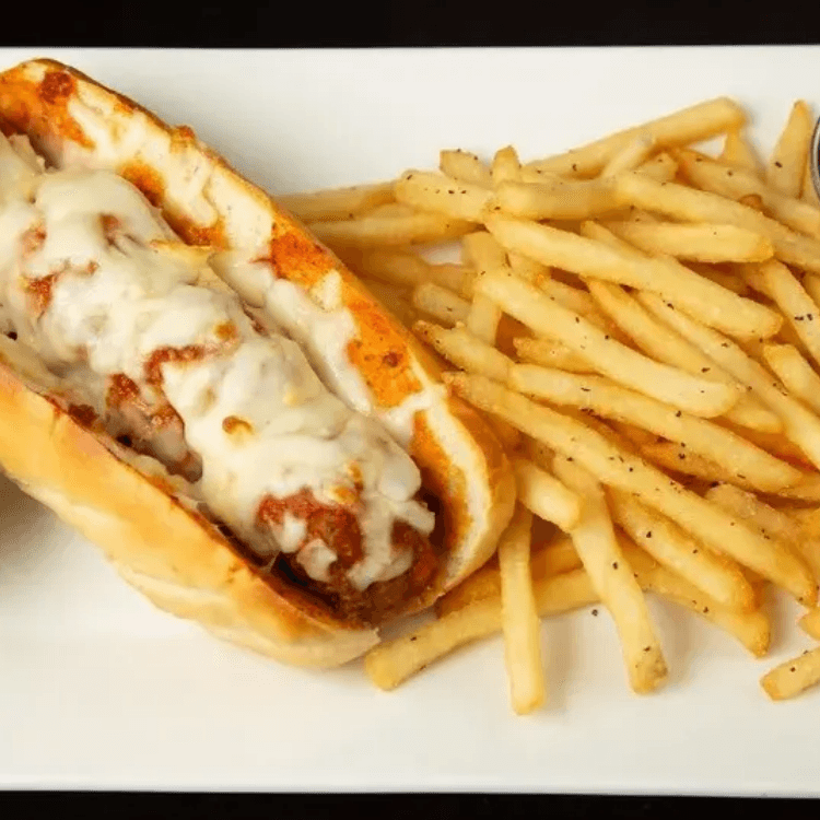 Meatball Parm Sub with Fries