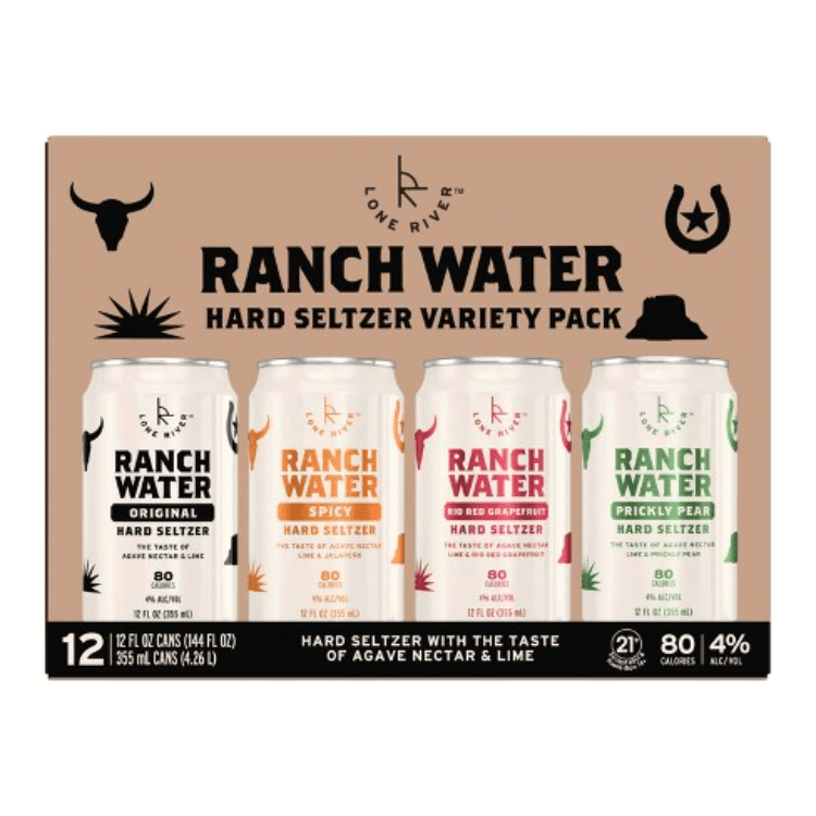 Lone River Ranch Water Hard Seltzer Variety Pack Cans (12 Oz X 12 Ct)
