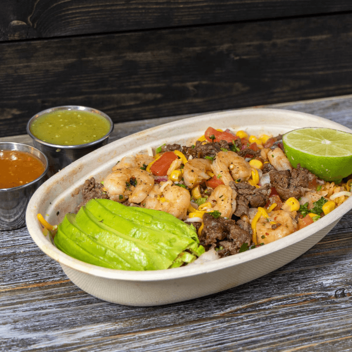 Surf N Turf Burrito.