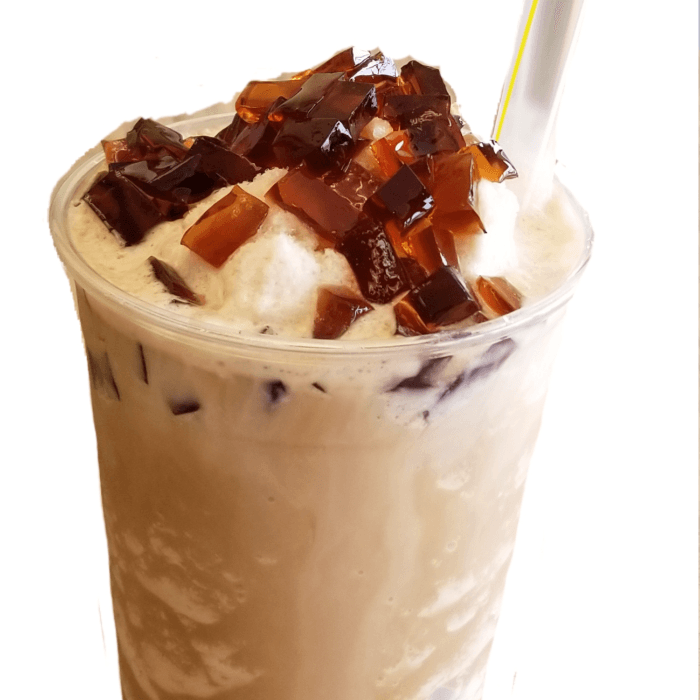Coffee Frappe with Coffee Jelly.