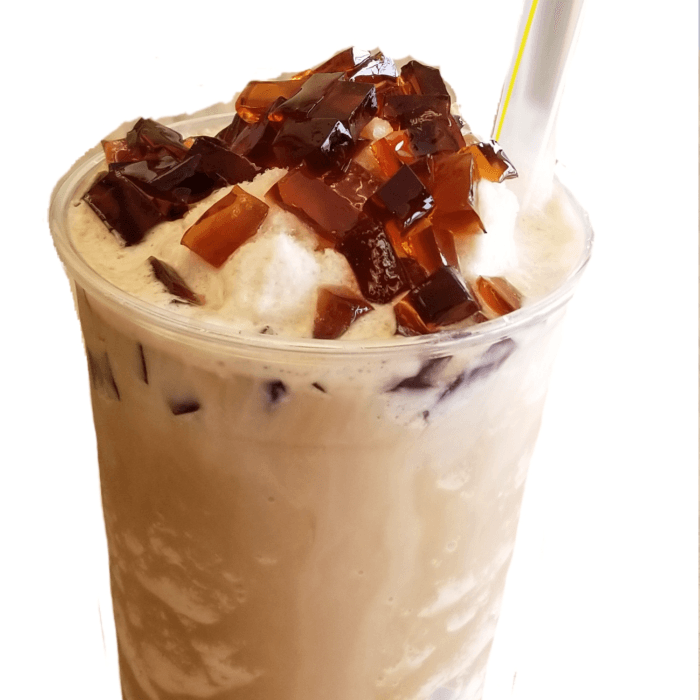 Coffee Frappe with Coffee Jelly