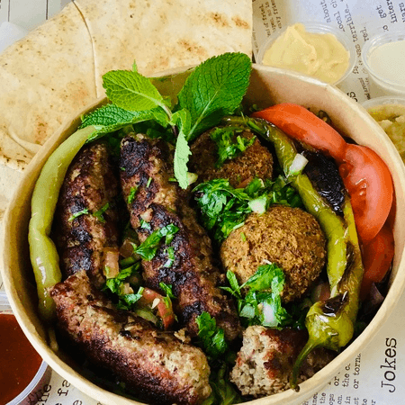 Lamb / Falafel Platter