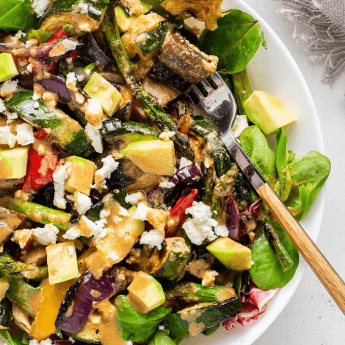 Keto Grilled Veg & Cheese Salad