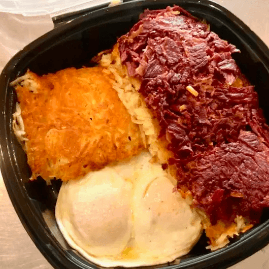 Corned Beef Hash & Eggs.