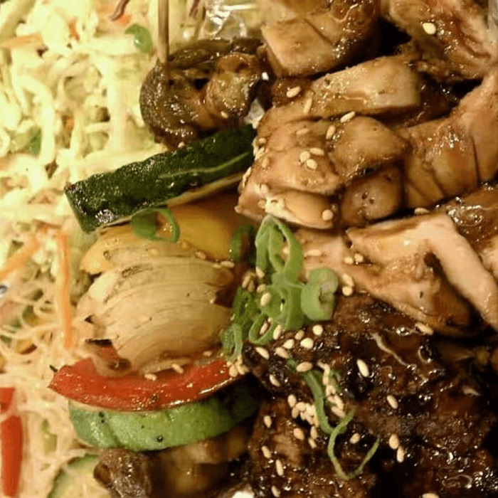 Steak and Chicken Plate.