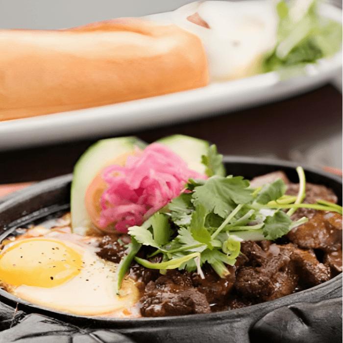 Bo Ne Sizzling Steak and Eggs.