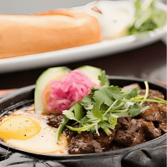 Bo Ne Sizzling Steak and Eggs