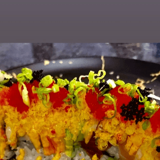 Aji Rainbow roll