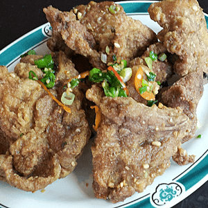 Pork Chop with Spicy Pepper Salt Lunch Special.