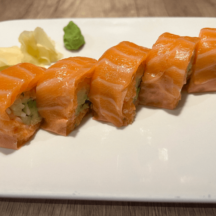 Double Salmon Sashimi Roll