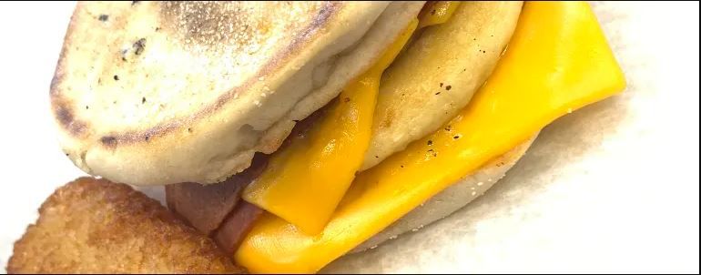 Bacon Egg Patty & Cheese On English Muffin