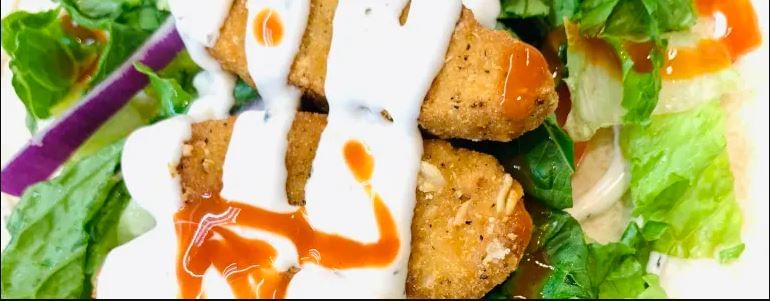 Spicy Buffalo "CHICK'N" Wrap.