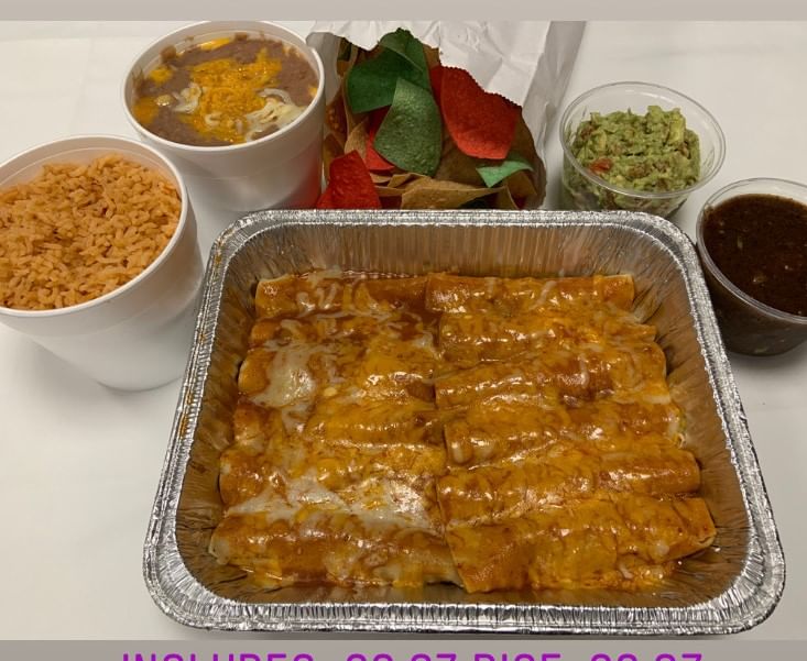 Family Cheese Enchilada Tray.