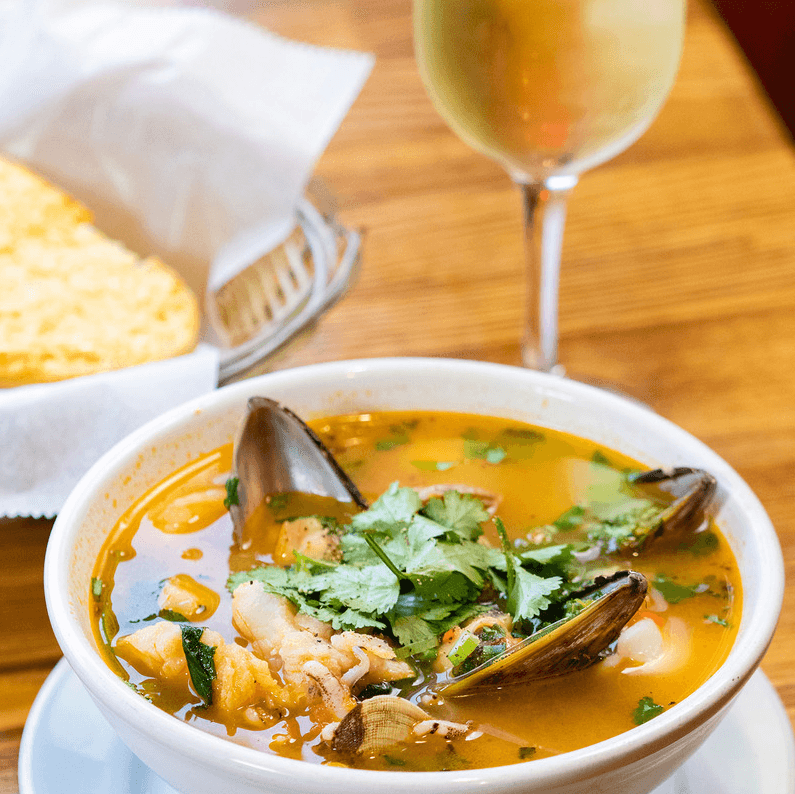 Wine Mussels In Dipping Broth