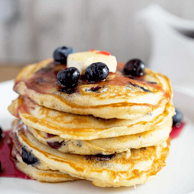 Blooming Blueberry Pancakes