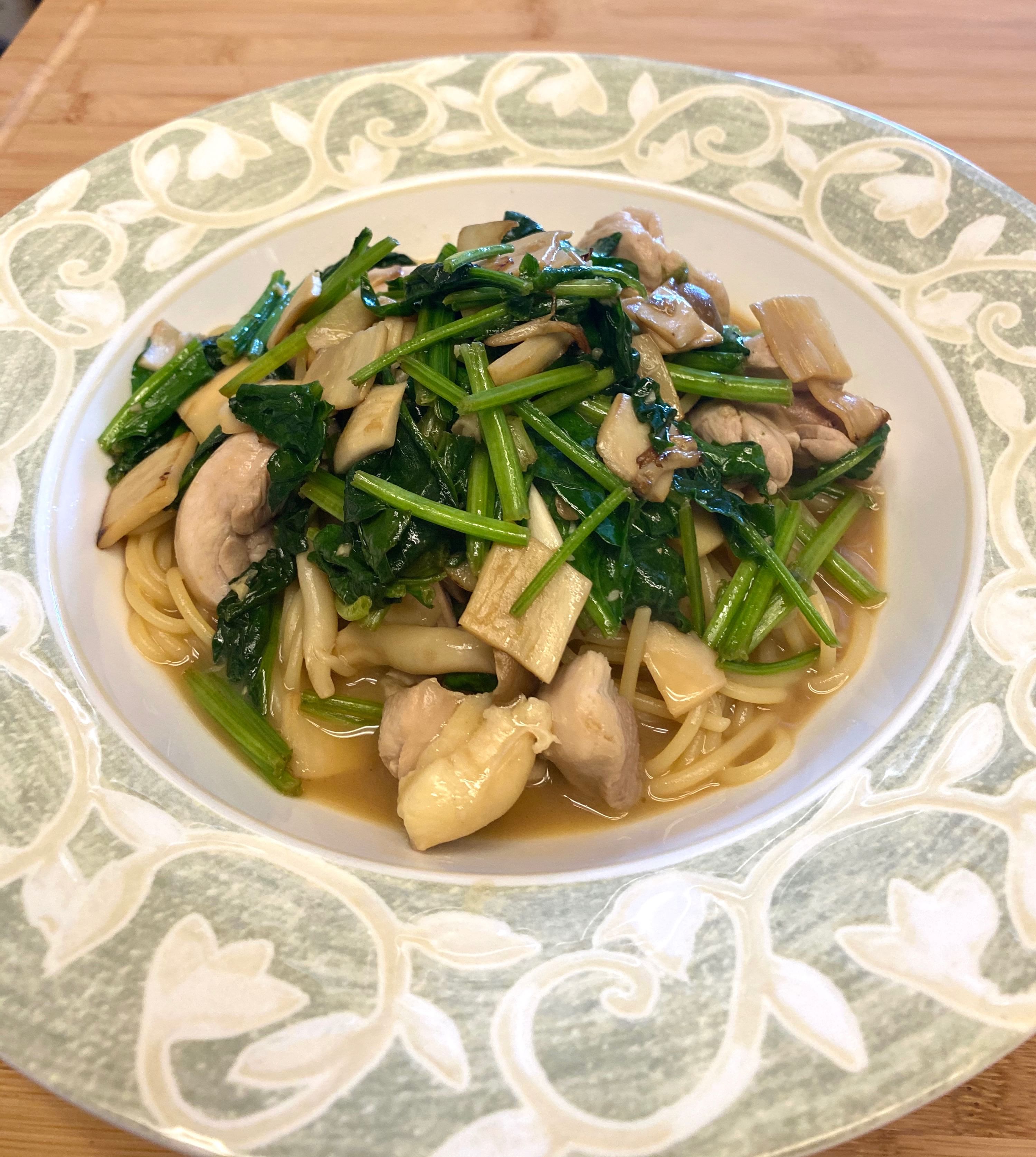 Spicy Garlic, Spinach & Mushroom