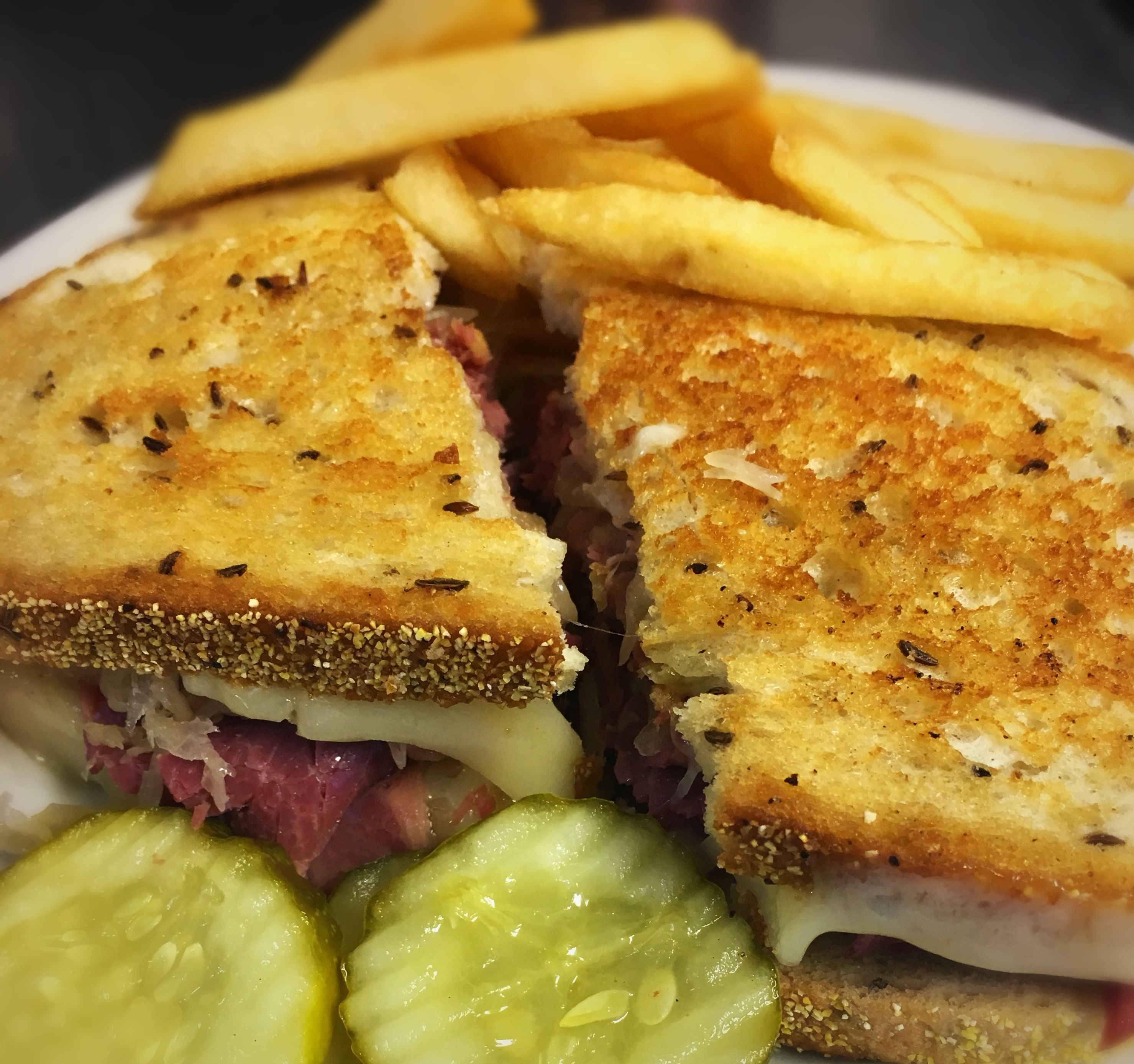 Grilled Reuben.
