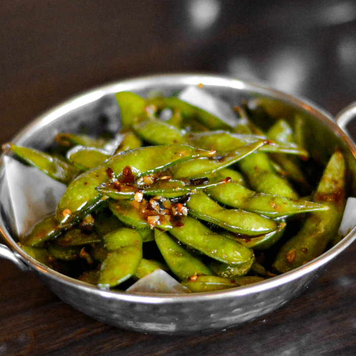 Spicy Garlic Edamame