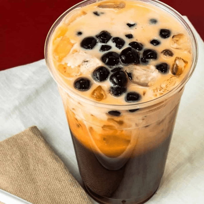 Thai Iced Coffee with Boba