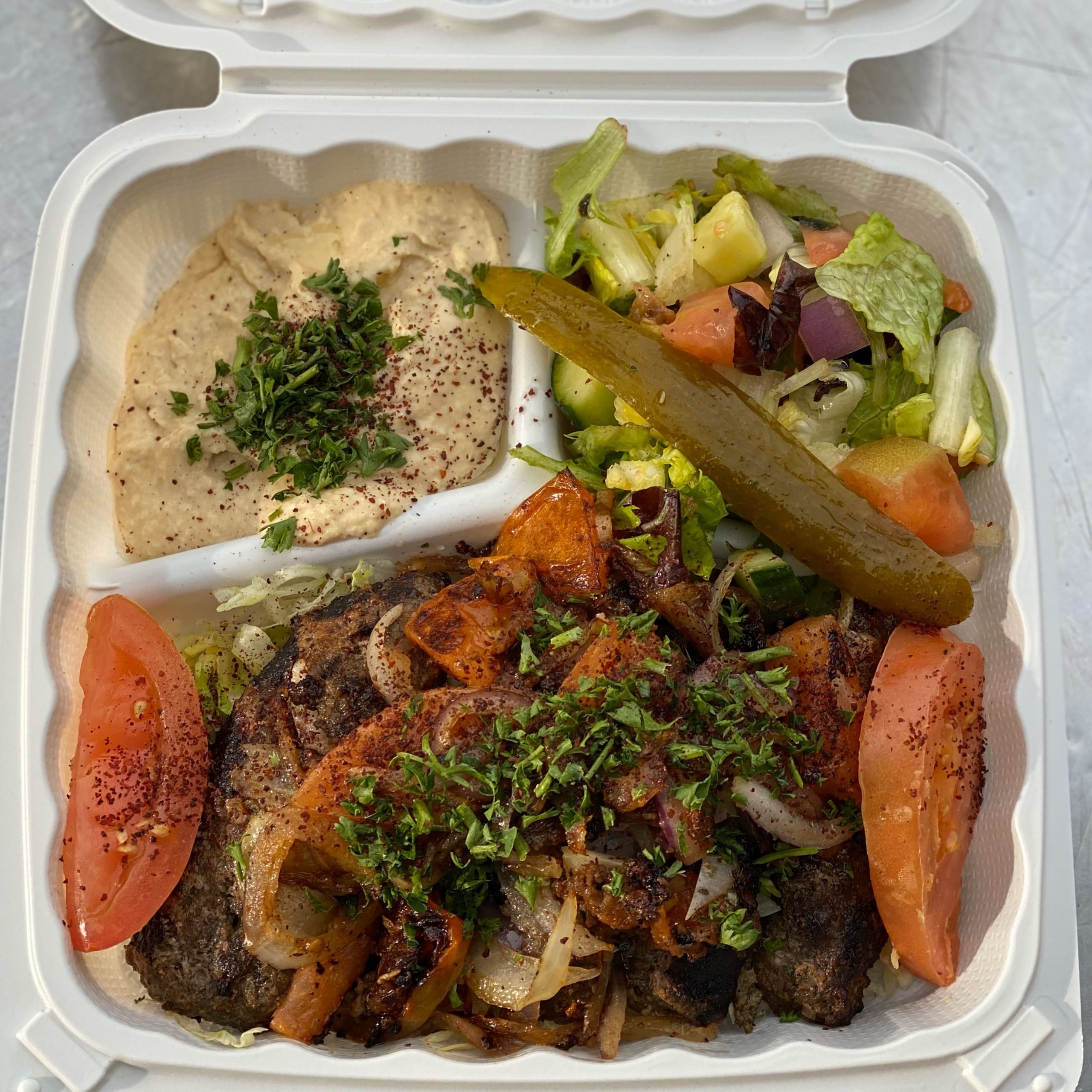 Kufta Kabob Plate.
