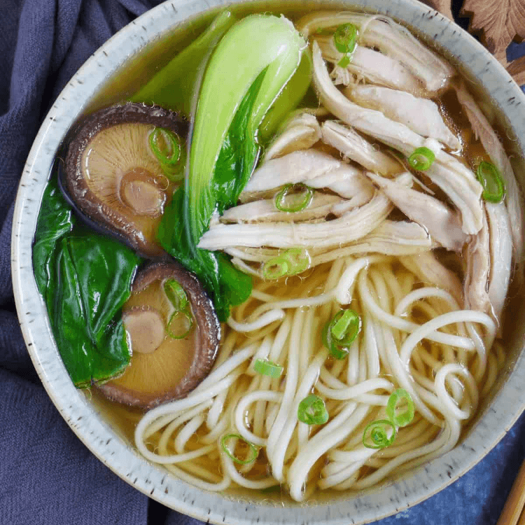 Sliced Chicken Noodle Soup