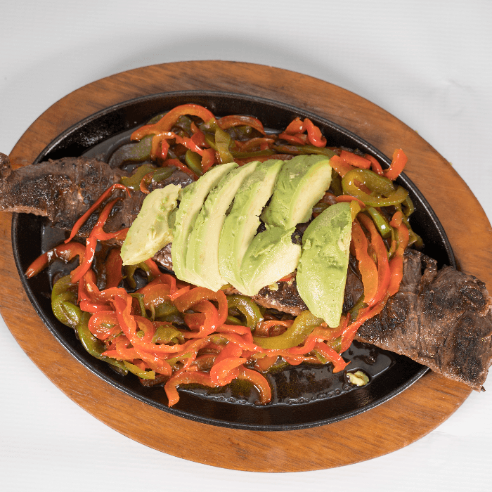 Churrasco Pancho Villa- onions, peppers & avocado