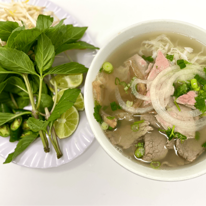 12. Rare Steak, Brisket, Flank, Tendon, Tripe, and Rice Noodle Soup