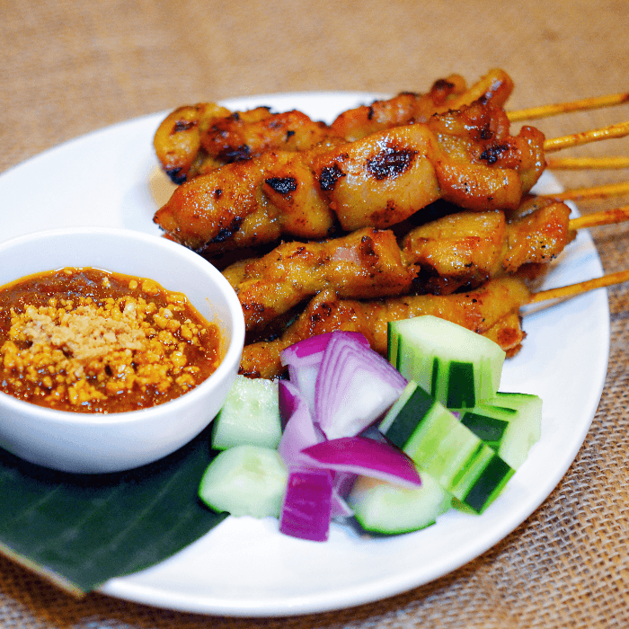 A6 Grilled Chicken Satay (4) 沙爹鸡串 