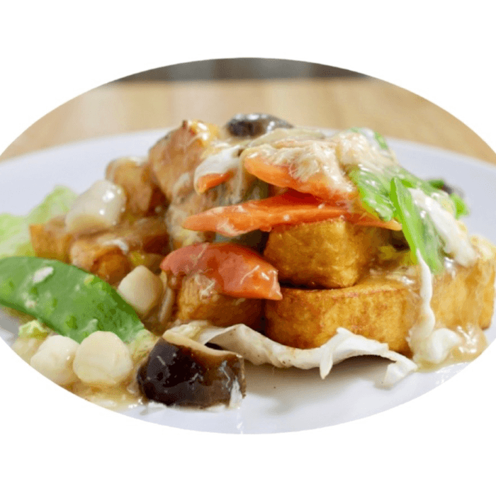 Homemade Tofu with Lobster Sauce