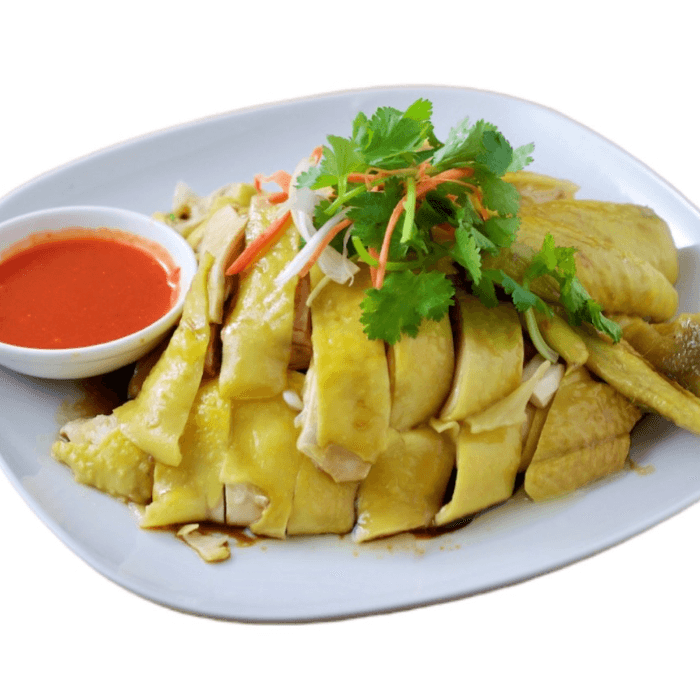 Slow Poached Hainanese Chicken with Ginger Chili 南洋海南鸡