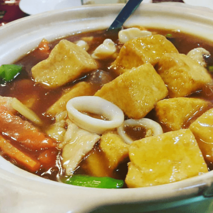 Seafood and Tofu Claypot Stew 海鲜豆腐煲